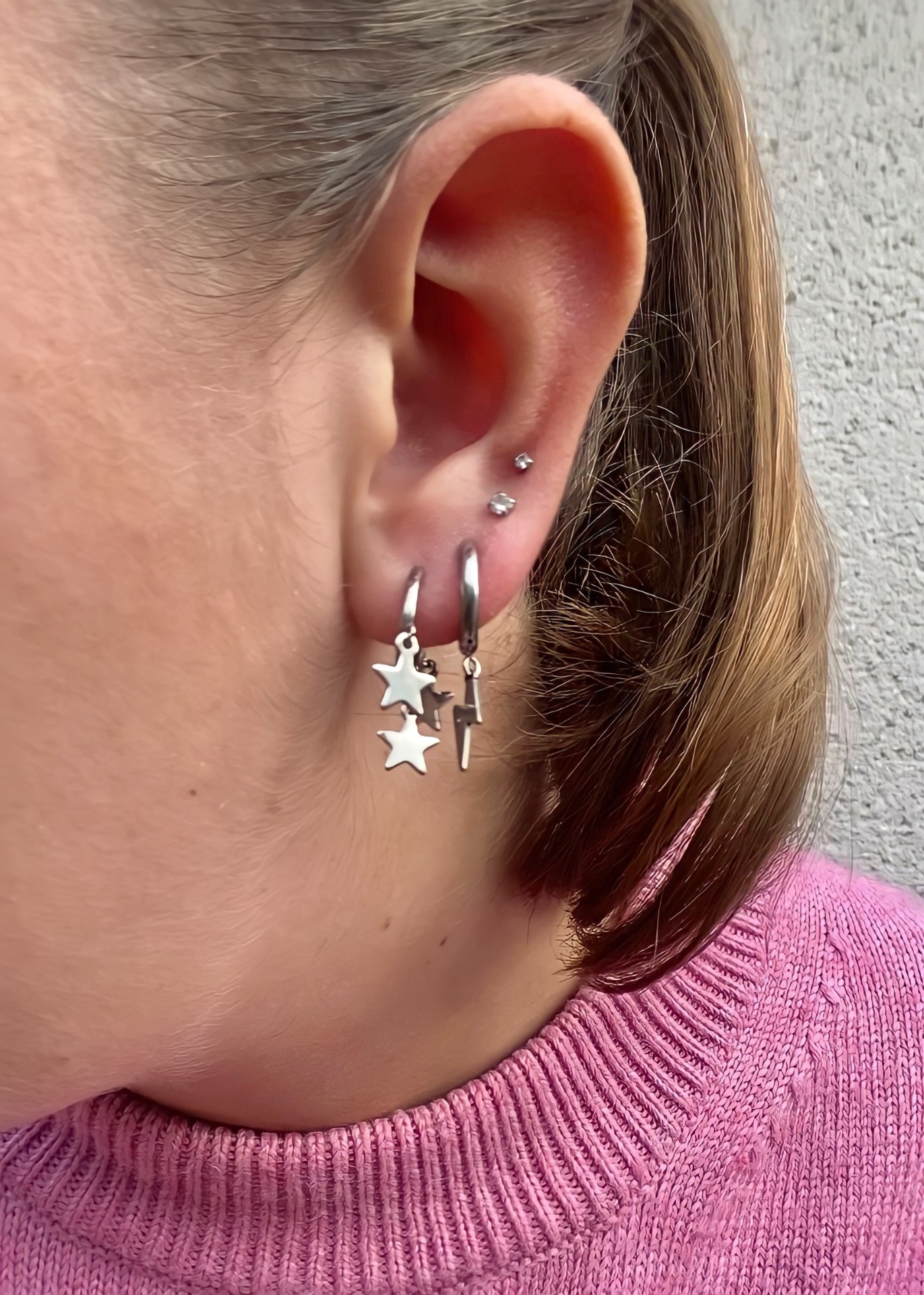 Boucles D'oreilles En Argent 925 Avec Opale Blanche - 17 Mm - Hypoallergénique - Cadeau Pour Femme - 4